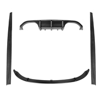 Kit carrosserie aérodynamique en fibre de carbone préimprégnée style MP compatible avec BMW M3 F80 2014-2020 : Lame avant, séparateur inférieur, jupes latérales, diffuseur arrière