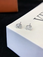 Boucles d'oreilles clous ovales en diamant de laboratoire 5x7mm 4x6mm, sertissage 4 griffes, couleur D, or massif 14K, classiques pour femme Starsgem