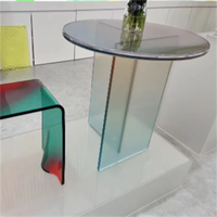 2023 pas cher acrylique meubles chaise étagère couleur toutes les tables à manger claires