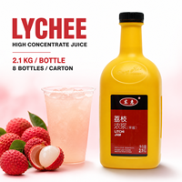 Jus Concentré 8X Ingrédients Liquides pour Bubble Tea Marque HEFS OEM Marque Privée Disponible 2,1kgx8/Carton 18,5kg Total
