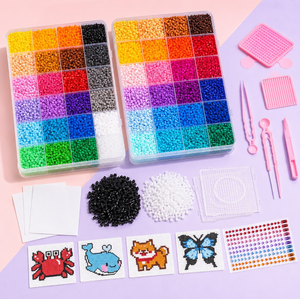 Perles thermocollantes Perler 2,6 mm, 72 couleurs, écologiques, pour bricolage, jouets de puzzle pour enfants, ensemble de dessins animés faits à la main avec boîte et guide d'images, directement de l'usine - Product Image 1