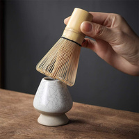 Fournisseur d'Accessoires Matcha Traditionnels Faits à la Main Japonais Zhen Matcha Fouet à Thé Matcha en Bambou Chasen en Bois avec Logo Personnalisé