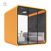 Cabine de réunion insonorisée 33 dB personnalisable et mobile, cabine acoustique pour le sommeil, cabine vidéo, modules de bureau préfabriqués