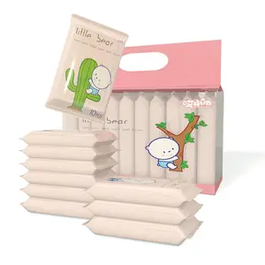 Tùy Chỉnh Thấp Moq Chất Lượng Tốt 10ct Không Dệt Dùng Một Lần Khăn Lau Ướt Với Thành Phần Tự Nhiên Bán Buôn Mô Ướt - Product Image 1