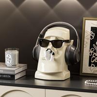 Support de casque multifonctionnel moderne pour bureau et organisateur de rangement pour salon et chambre à coucher avec boîte à mouchoirs