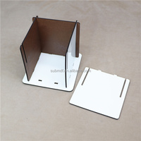 Artisanat en bois personnalisé de décoration de maison pour Photo cadeau imprimable MDF blancs boîtes blanches Sublimation Pot de fleur