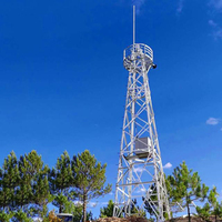 Menara Pemantauan Baja Galvanis Celup Panas Multifungsi untuk CCTV dan Komando Darurat