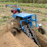 Machine à creuser des fossés portative à chaîne pour câbles à fibres optiques, mini-équipement de terrassement, outil de creusement pour l'irrigation des terres agricoles