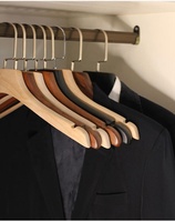 Cintres en bois de luxe sur mesure, style rétro antique, à épaules larges, pour magasin de vêtements, hôtel