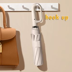Parapluie Automatique Personnalisé Moderne en Pongee Anti-UV à 3 Plis et 10 Baleines pour Hommes, avec Poignée Anneau et Logo, Idéal pour Cadeaux d'Affaires - Product Image 3