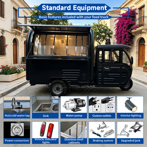 Petit <span class=keywords><strong>camion</strong></span> de nourriture électrique mobile de rue, pouvant rouler, pour beignets, kebab, hamburgers, tacos, pizzas, tricycle, <span class=keywords><strong>camion</strong></span> de nourriture <span class=keywords><strong>avec</strong></span> cuisine complète - Product Image 2