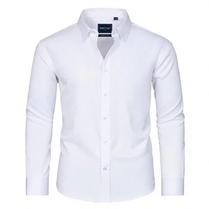 Camisas de Vestir con Cuentas Alimens & Gentle Slim Fit para Hombre, Manga Larga, Elásticas, Resistentes a las Manchas, Sin Arrugas, con Botones, Formales - Product Image 1