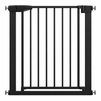 Barrière de sécurité multifonctionnelle en métal ABS certifiée, à fermeture automatique, pour bébés et animaux domestiques, à fixation par pression, pour couloir, escalier intérieur et toilettes