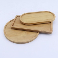 Forme irrégulière personnalisé ovale Rectangle en bois plateau à thé plat plateau ménage cuisine Restaurant bambou plateau de service en bois