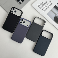 Casing Kulit Buatan Tangan untuk iPhone 15 Pro Max Logo Kustom Tahan Guncangan Penutup Pelindung Magnetik untuk iPhone 17 16