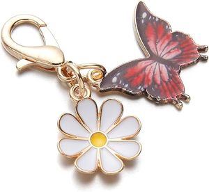 Set de Dijes de Mariposa y Flor de Margarita de Varios Estilos con Cierre de Langosta, Llavero de Mariposa para Mochila, Collar, Pulsera, Fabricación de Joyas - Product Image 3