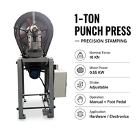 Presse mécanique de 1 tonne à commande au pied pour le poinçonnage, l'emboutissage et le façonnage du métal