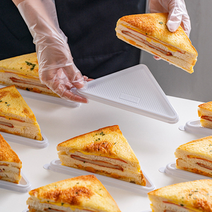 Nhựa dùng một lần tam giác Bánh hộp lát đơn bánh sandwich takeout container Pet nhỏ đóng gói bánh sandwich tam giác hộp - Product Image 4