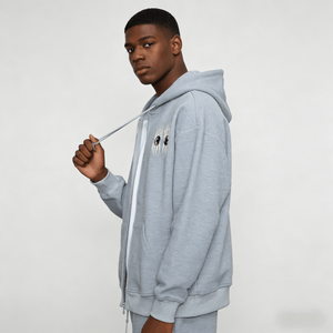 Wholesale Custom Blank 450gsm Vintage Winter Heavyweight French Terry Oversized Hooded <b>Sweatshirt</b> Essential <b>Embroidery</b> Puff - Product Image 3