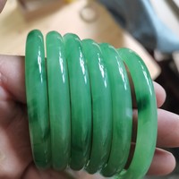 Gelang Imitasi Giok Kaca Grosir Pabrik, Aksesori Gelang Batu Akik Kalsedon Cina Buatan Tangan