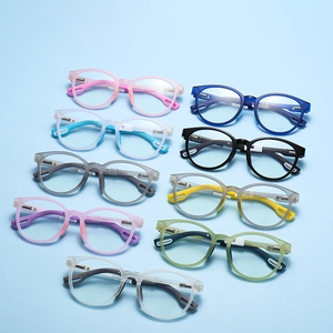 Lunettes J205 Finewell pour enfants, anti-lumière bleue, ovales, monture intégrale en TR90, pour garçons et filles de 6 à 12 ans, utilisation avec prescription, rose - Product Image 3
