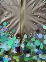 Justaucorps de danse aérienne sexy à paillettes, tenue cosplay de festival de sirène, combinaison courte pour femmes, bar, club, une pièce