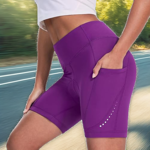 Cuissardes et collants de cyclisme pour femmes Ykywbike, rembourrés, séchage rapide, évacuation de l'humidité, longueur courte, imprimé par transfert thermique, logo personnalisé - Product Image 2