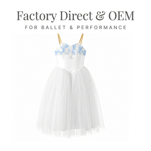 Robe de tutu de ballet romantique bleue et blanche, variation Casse-Noisette Fée des Neiges, tenue de scène professionnelle - Product Image 4