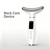 Masajeador de Cuello Reafirmante ABS con Calor y Vibración |   Modo dual cálido/frío |   Dispositivo Portátil de Lujo para el Cuidado de la Piel, Compatible con la UE