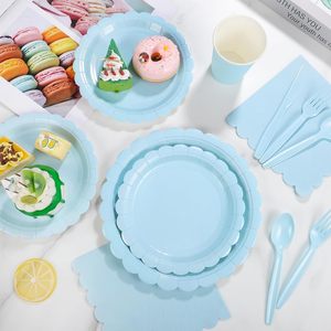 175 piezas en total 25 personas usan vajilla <span class=keywords><strong>de</strong></span> fiesta <span class=keywords><strong>de</strong></span> cumpleaños, vajilla <span class=keywords><strong>de</strong></span> fiesta <span class=keywords><strong>de</strong></span> Color sólido, para decoración <span class=keywords><strong>de</strong></span> <span class=keywords><strong>bautizo</strong></span> <span class=keywords><strong>de</strong></span> bebé - Product Image 3