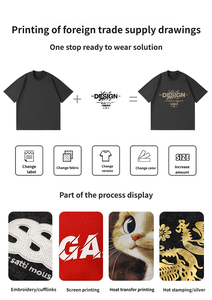 HUIDU卸売カスタム刺繍ロゴ240g 100%コットンホワイトTシャツドロップショルダー無地オーバーサイズメンズTシャツ - Product Image 5