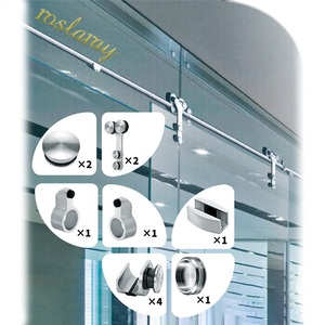 Kính không khung cửa trượt phần cứng phụ kiện tắm 8-12 mét Set thép không gỉ SUS304 màn hình 316 phòng tắm con lăn - Product Image 2