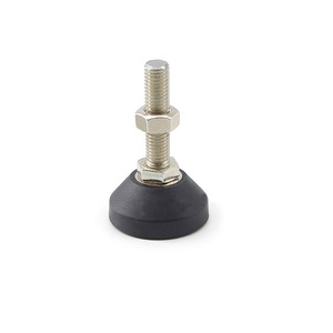 <span class=keywords><strong>Pieds</strong></span> de nivellement réglables en nylon M8x50-60C à grande base, <span class=keywords><strong>pieds</strong></span> de montage en caoutchouc pour profilés en aluminium à rainure en T # 7092 - Product Image 1