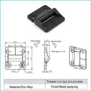 Có Thể Điều Chỉnh Màu Đen Kẽm Hợp Kim Ma Sát Bản Lề Mẫu Miễn Phí Cho Mô-men Xoắn Thấp Điều Khiển Vị Trí Cho Tủ Nhà Văn Phòng Phòng Khách - Product Image 4