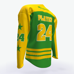 Maillot de hockey sur glace vintage drôle de haute qualité brodé à manches longues pour hommes - Product Image 3