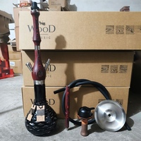Original Mr Wood Hookah Setup aus Holz und Edelstahl – Premium Shisha für Lounge, Bar, Café und Restaurant