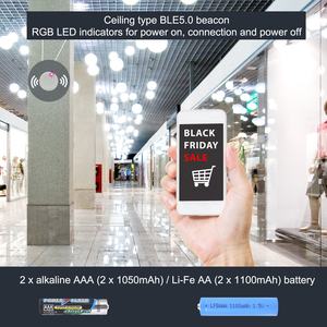 نوع STiE5 طاقة محسنة للسقف (<span class=keywords><strong>2</strong></span> x بطاريات Li-FeS2 AAA) عمر طويل 4-5 سنوات مستشعر بلوتوث BLE5.0 منارة - Product Image 6