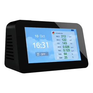 Moniteur de qualité de l'air, détecteur de formaldéhyde (HCHO), analyseur de gaz automatique, capteur de CO2 NDIR PM2.5/TVOC, détecteur de gaz avec écran LCD - Product Image 4