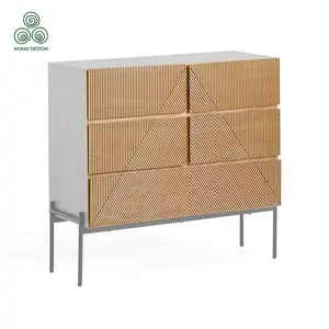 MUMU Freestanding Wholesale TV Teak Storage Laminated Solid Wood Unfinished Kitchen Cabinets Door Cupboard