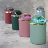 Décoration d'intérieur, mariage de luxe, dôme en cristal créatif, pot en verre givré, bougie parfumée à la cire de soja personnalisée, aromathérapie