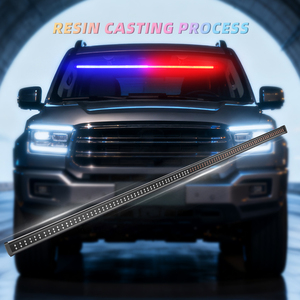 82CM 192 자동 스트로브 라이트 비상 플래시 경고 램프 2-in-1 3030 SMD <span class=keywords><strong>12V</strong></span> 자동차 전면 및 후면 앞 유리 LED 경고등 - Product Image 3