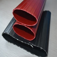 Tuyau plat en PVC rouge haute résistance. Matériel robuste de 6 pouces (153 mm) en PVC 100 % pur et fil de polyester haute résistance 8 bar
