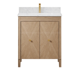 Mueble de Baño Clásico Resistente al Agua con Lavabo de Porcelana y Cajones de Cierre Suave para Uso en Hoteles - Product Image 2