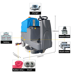 Machine de nettoyage et de lavage de sols professionnelle haute performance pour sols en carrelage époxy |   Machine de nettoyage industrielle - Product Image 6
