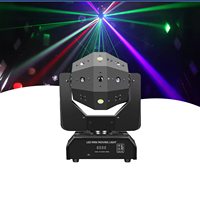 Luz Estroboscópica Láser de Haz Móvil de 120W y 16 Ojos, Luz Láser RG LED RGBW 3 en 1 Controlada por DMX para KTV, Discoteca, Espectáculos en Vivo