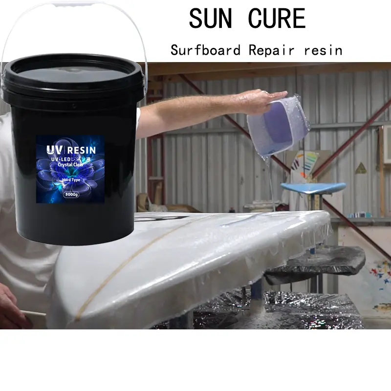 Polyester Surfboard Ding Repair sun cure uv resin Kit