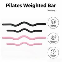 Barre de musculation lestée ondulée pour l'exportation, 2 pièces par carton, portable et durable, pour l'entraînement de Pilates à domicile