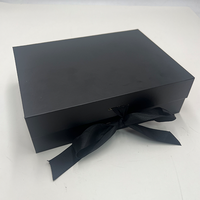 Qualität Benutzer definierte Logo Größe Band Falt schachtel Rosa und Schwarz Geschenk papier boxen Rechteckige Form Magnet verpackung