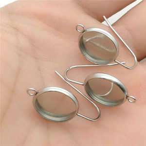 Stainless Steel Round Ear <b>Hooks</b> U-Shaped Dangling Rings For <b>Earring</b> Making DIY Jewelry Accessories - Product Image 2