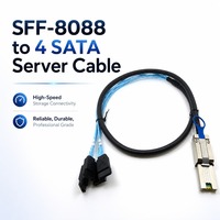 Divisor de Disco Duro SFF-8088 Mini SAS a 4 SATA, Cable de 6 Gbps, Conector de 26 Pines, Expansión de Almacenamiento para Servidor